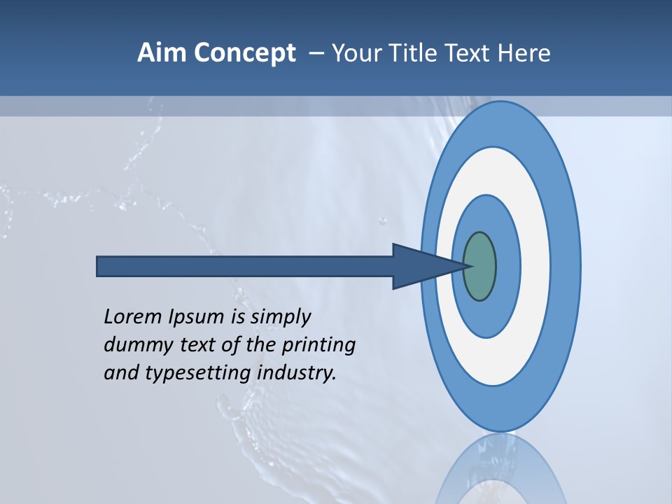 Lotus Blue Cutout PowerPoint Template