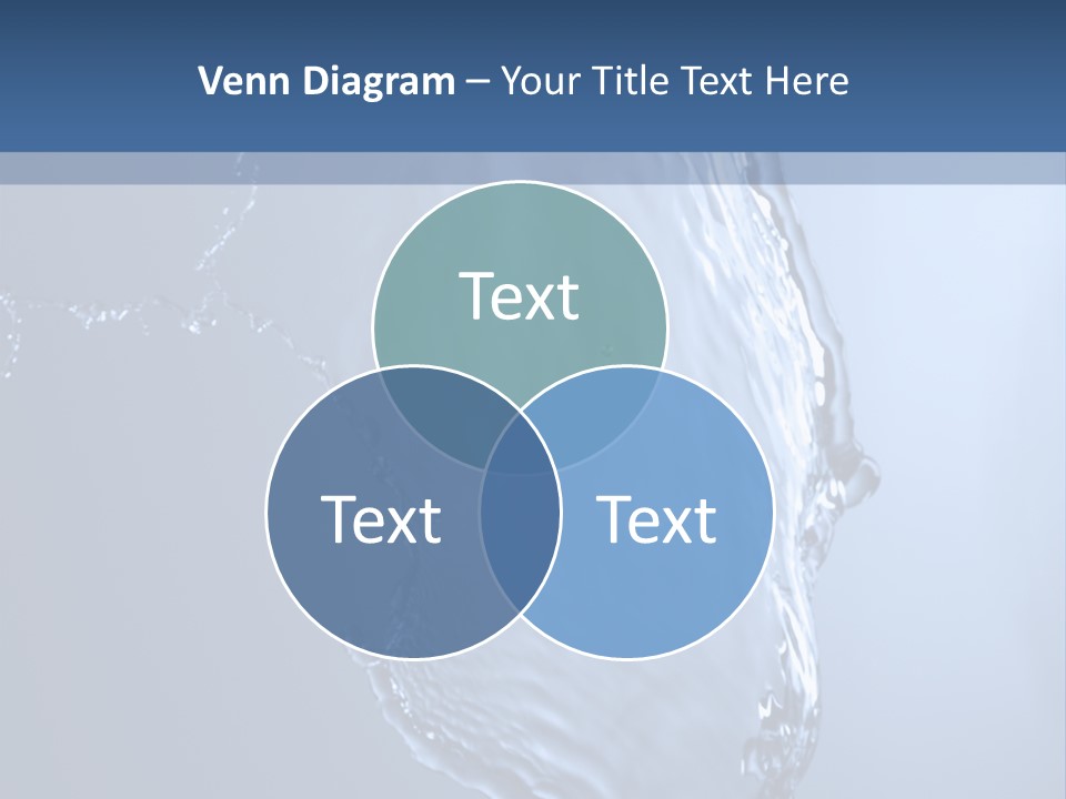 Lotus Blue Cutout PowerPoint Template