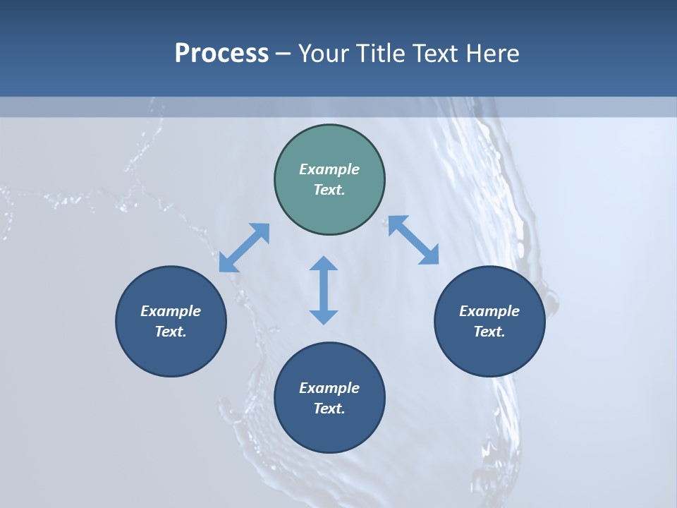 Lotus Blue Cutout PowerPoint Template