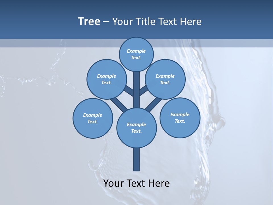 Lotus Blue Cutout PowerPoint Template