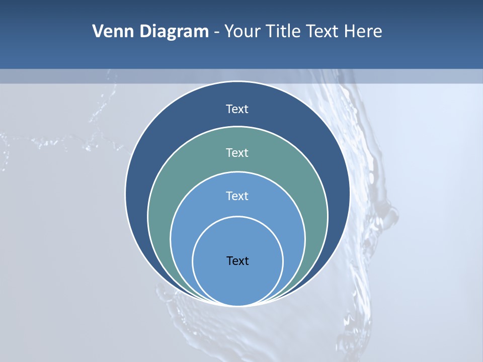 Lotus Blue Cutout PowerPoint Template