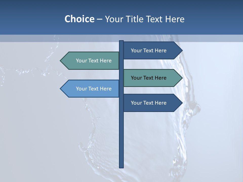 Lotus Blue Cutout PowerPoint Template