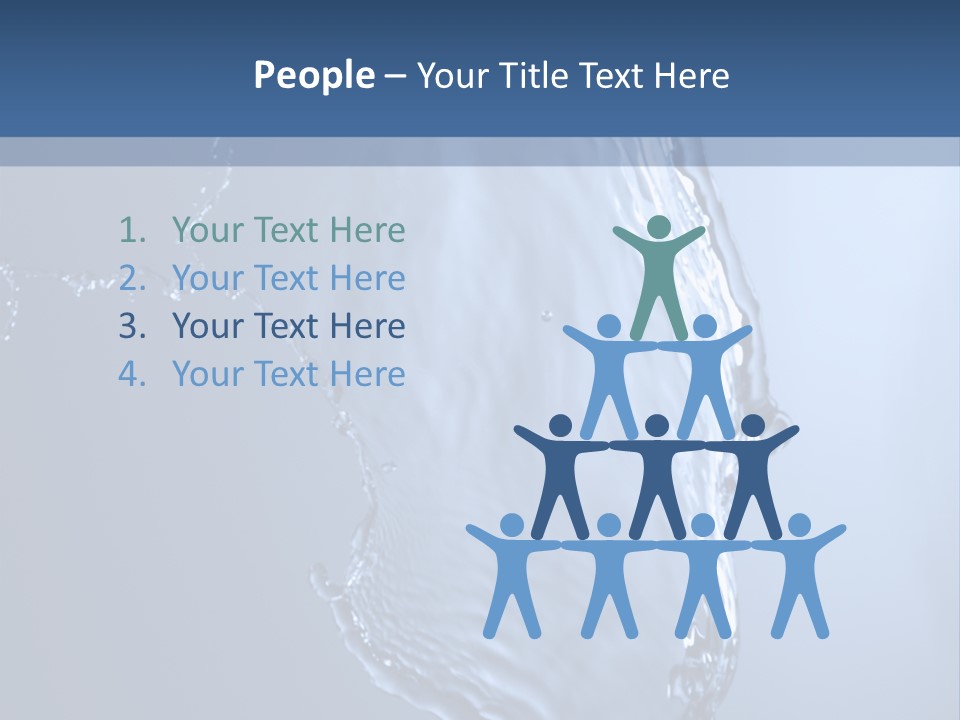 Lotus Blue Cutout PowerPoint Template