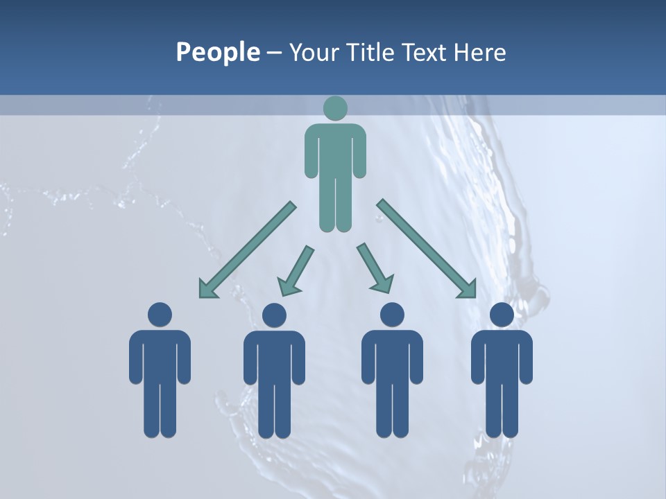 Lotus Blue Cutout PowerPoint Template