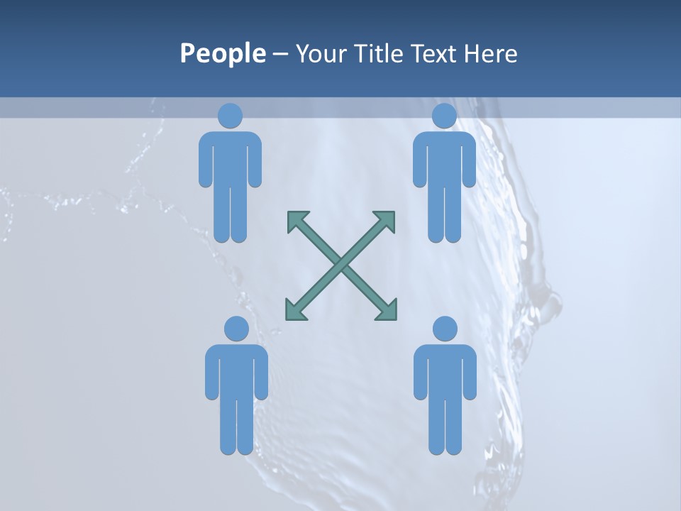 Lotus Blue Cutout PowerPoint Template