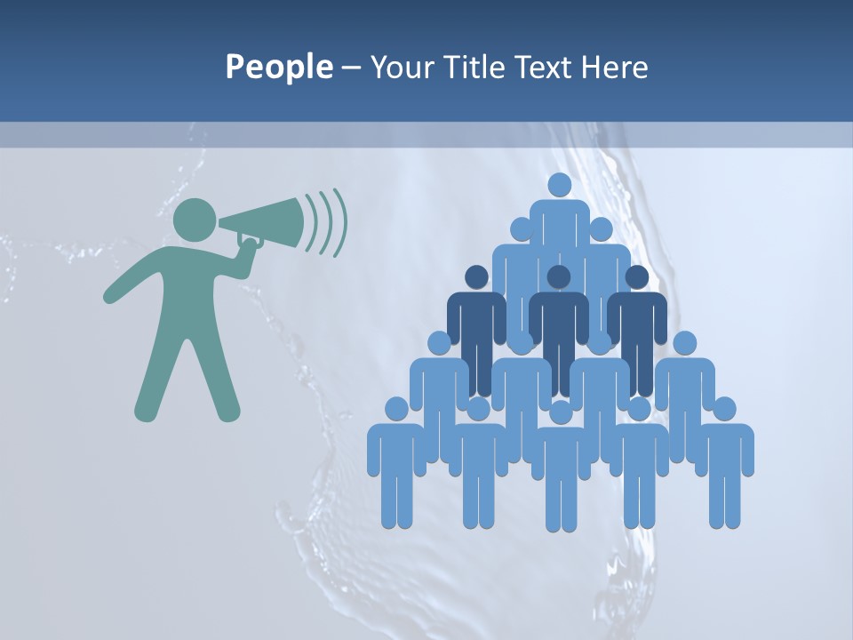 Lotus Blue Cutout PowerPoint Template