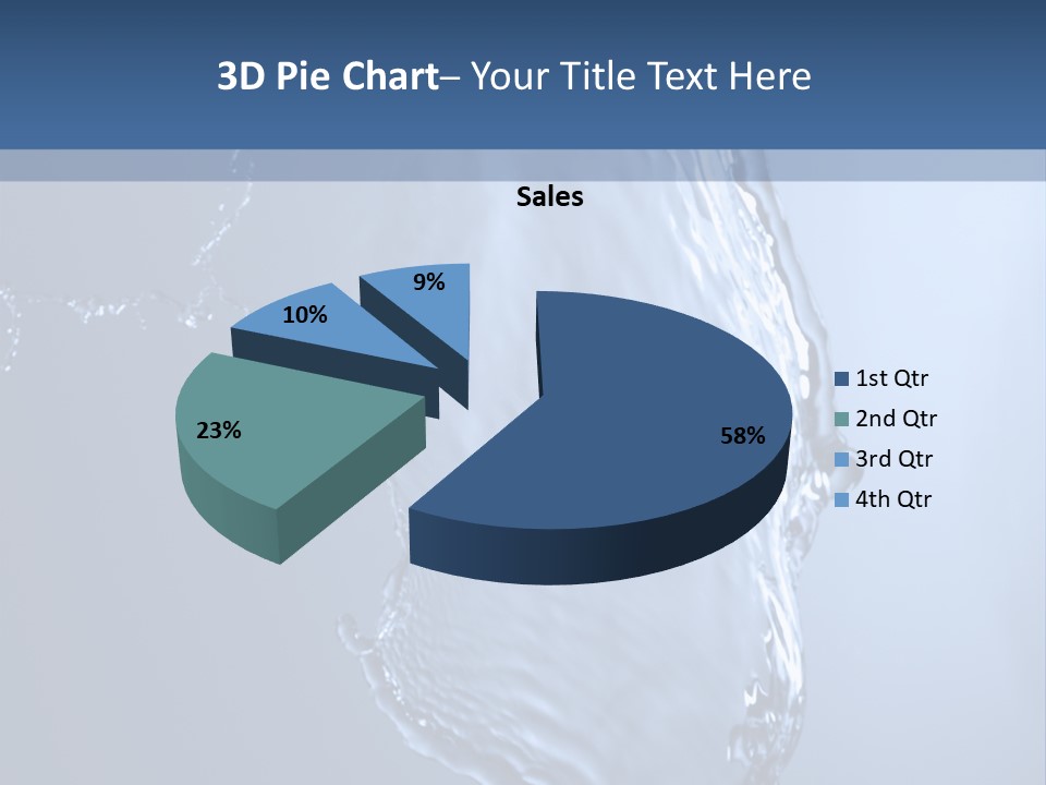 Lotus Blue Cutout PowerPoint Template