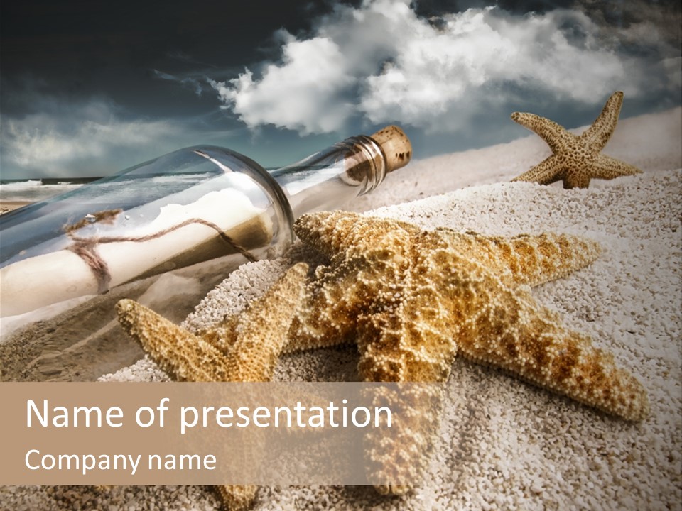 Pirate Message Ocean PowerPoint Template