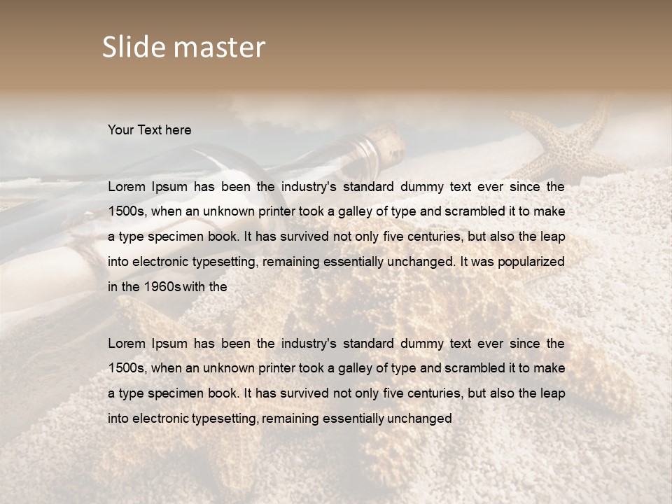 Pirate Message Ocean PowerPoint Template