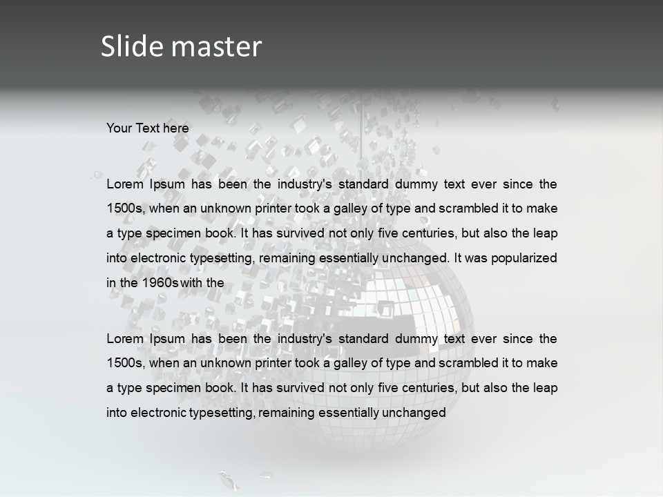 Dancing Explode Glitter PowerPoint Template