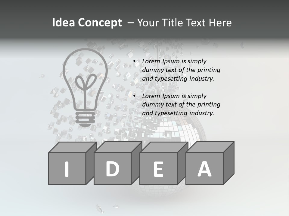 Dancing Explode Glitter PowerPoint Template