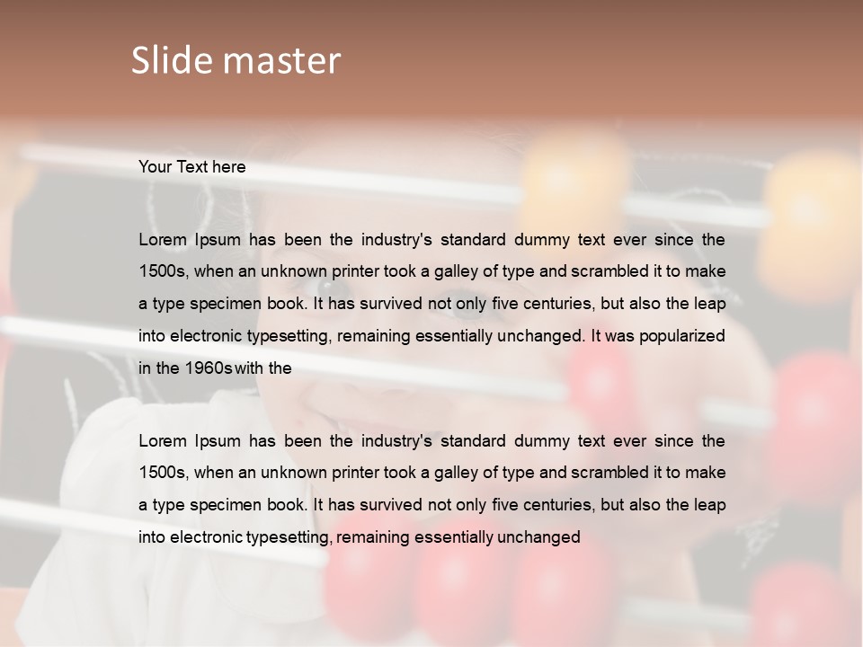 Colored Sign Student PowerPoint Template