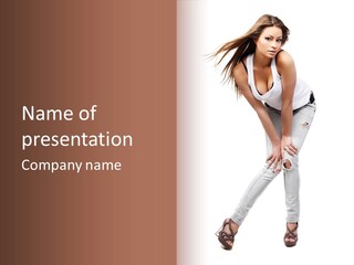 Female Portrait Hot PowerPoint Template