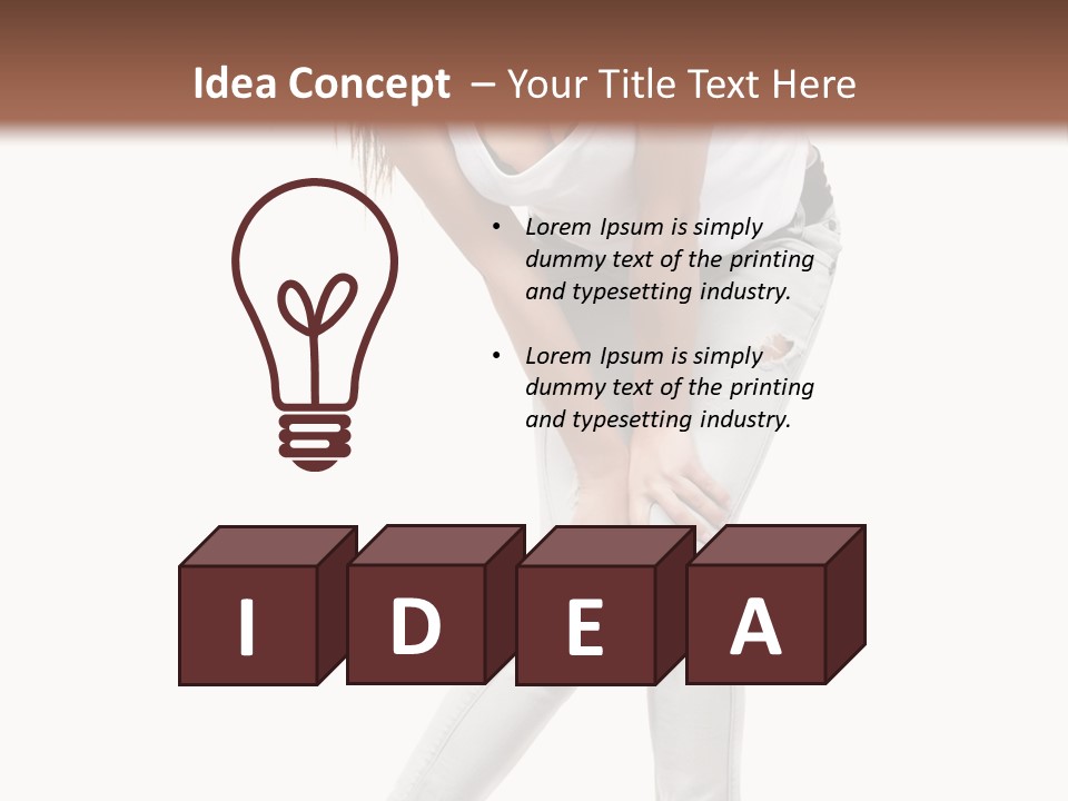 Female Portrait Hot PowerPoint Template