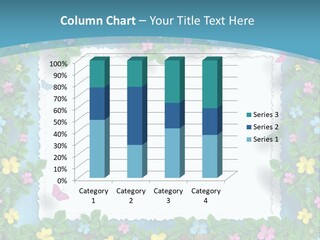 Watering Can Fence Flower PowerPoint Template