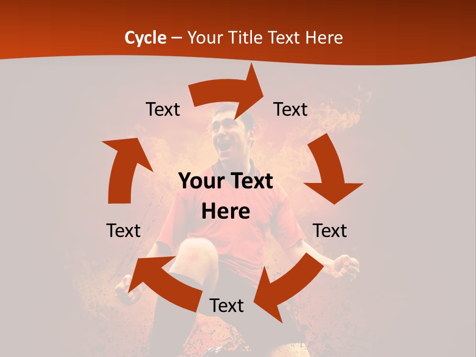 Sunlight Happy Footballer PowerPoint Template