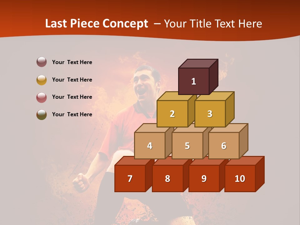 Sunlight Happy Footballer PowerPoint Template