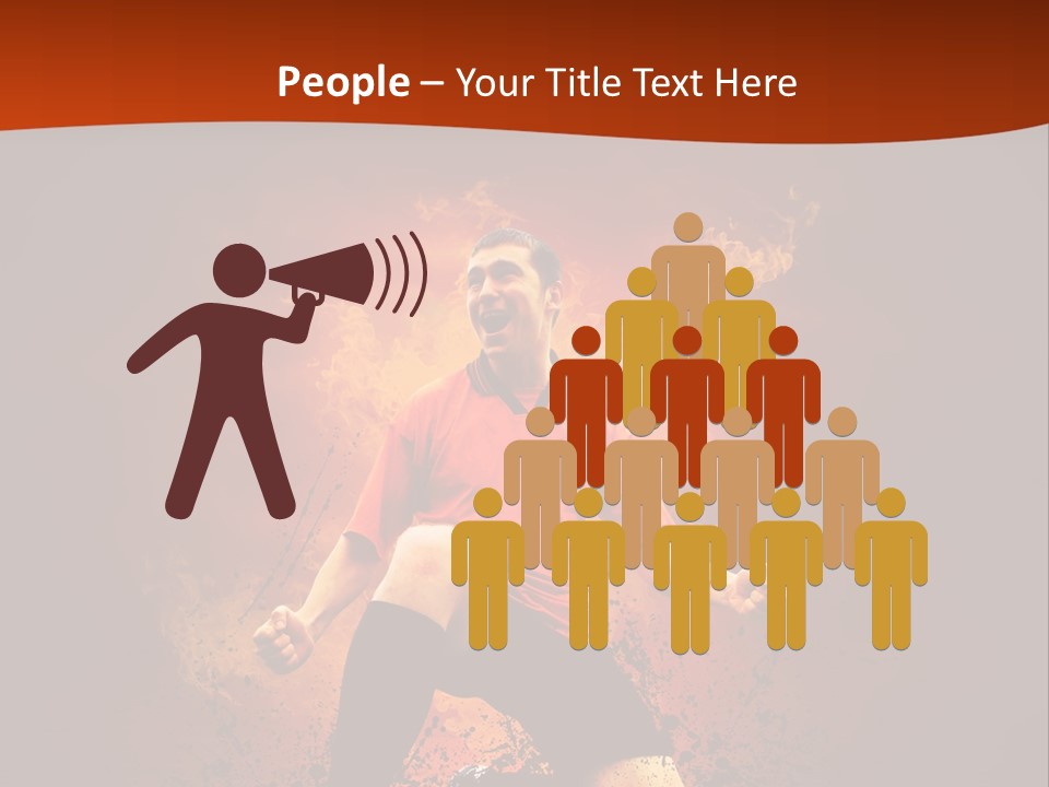 Sunlight Happy Footballer PowerPoint Template