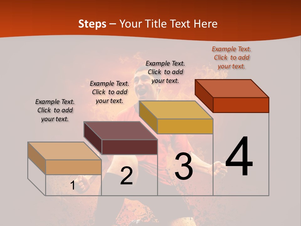 Sunlight Happy Footballer PowerPoint Template