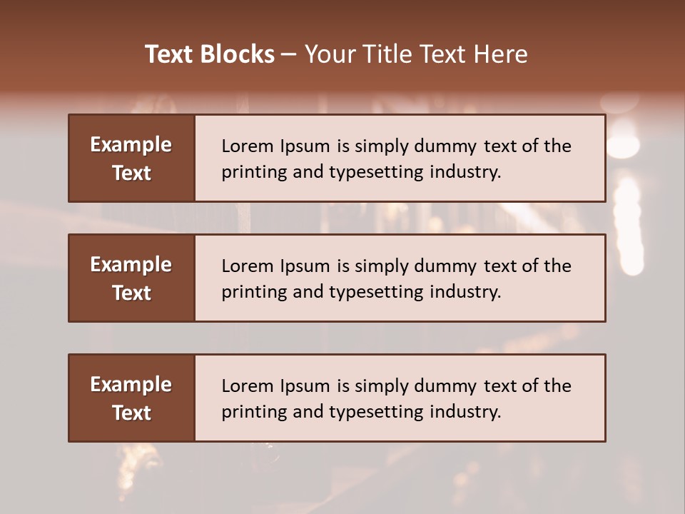 Row Alcohol Rack PowerPoint Template