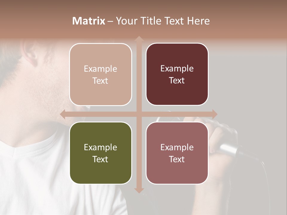 Face Teen Black PowerPoint Template