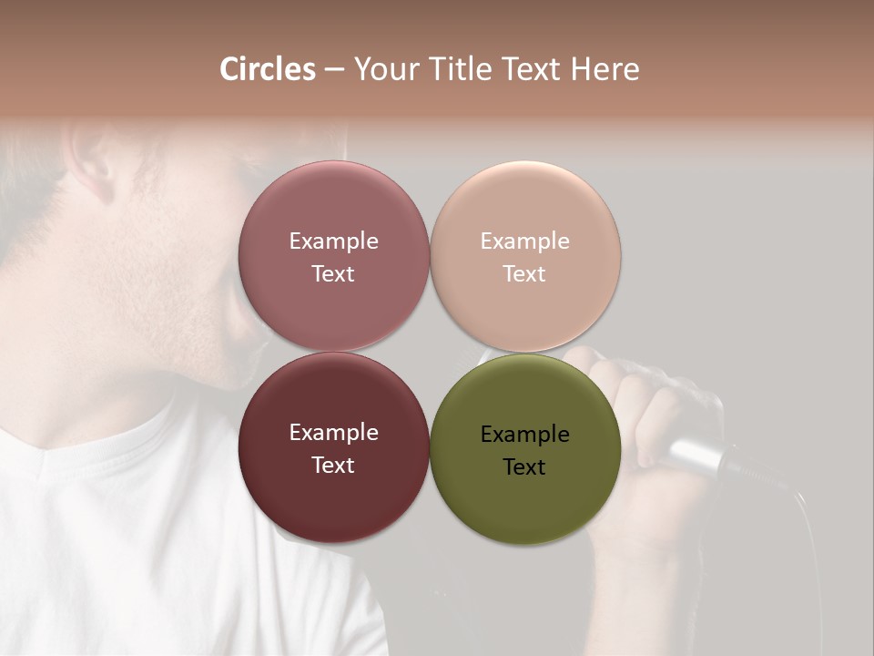 Face Teen Black PowerPoint Template