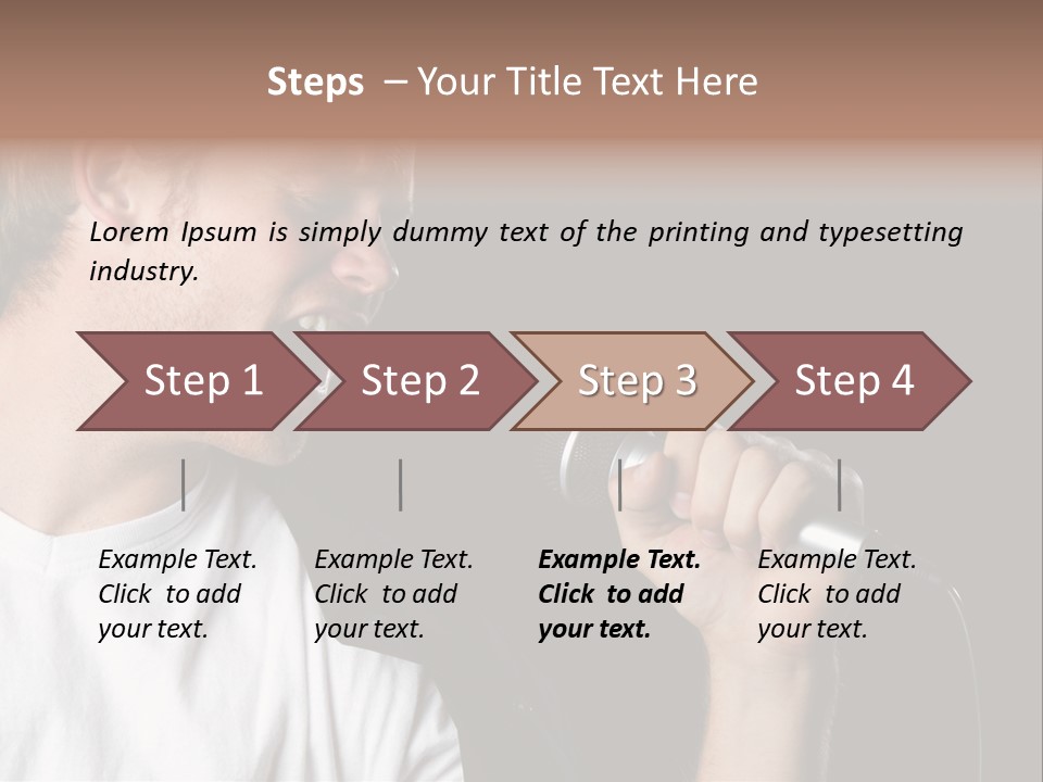 Face Teen Black PowerPoint Template