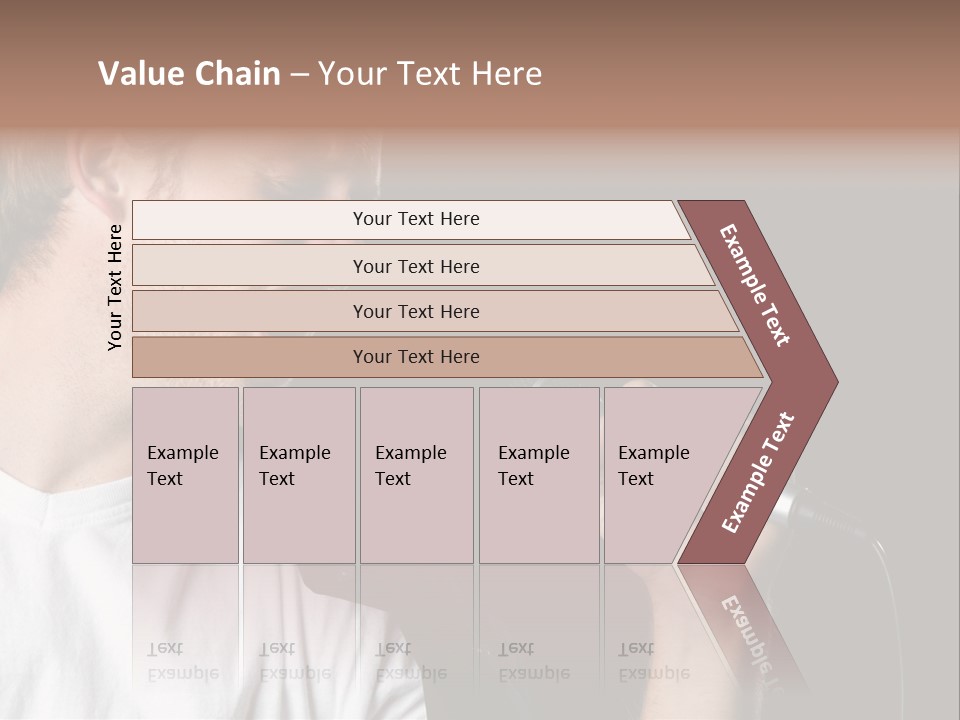 Face Teen Black PowerPoint Template