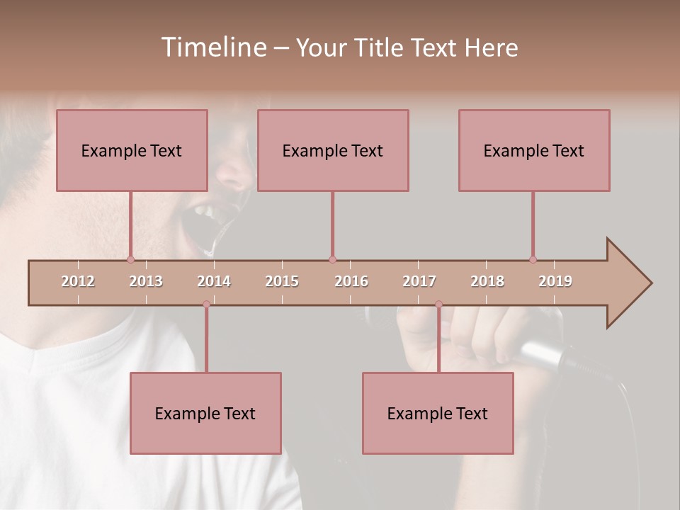 Face Teen Black PowerPoint Template