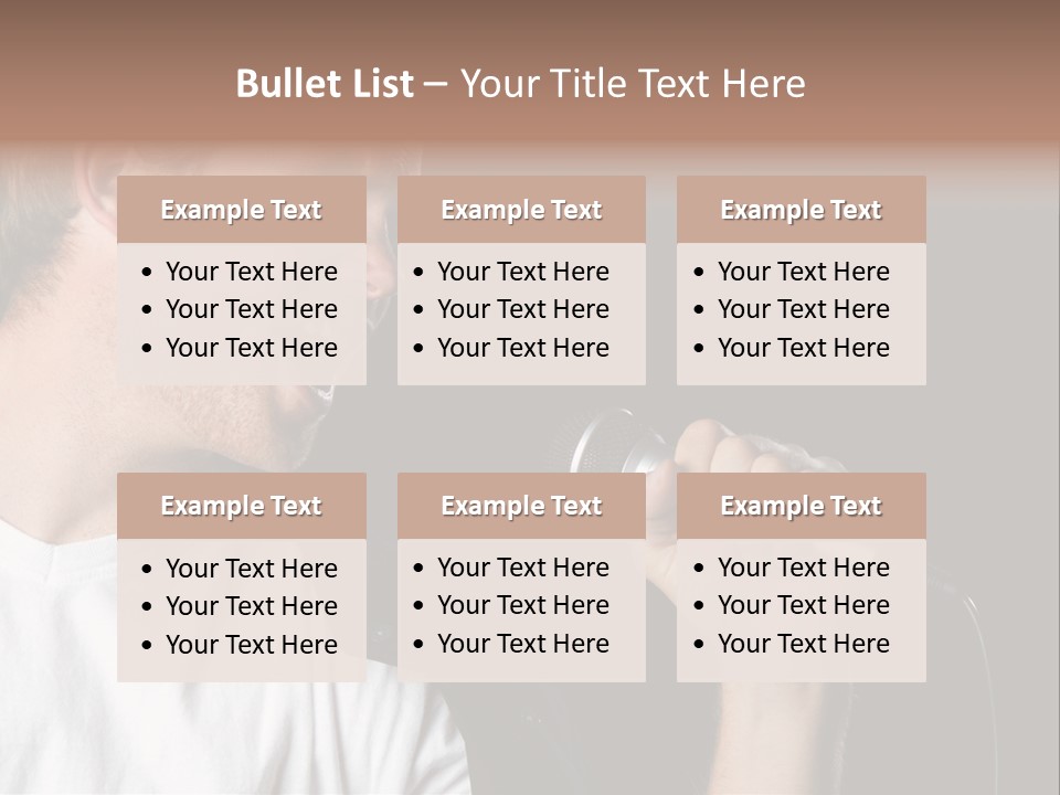 Face Teen Black PowerPoint Template