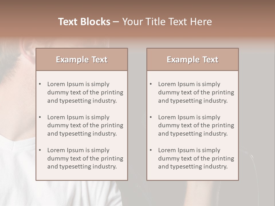 Face Teen Black PowerPoint Template