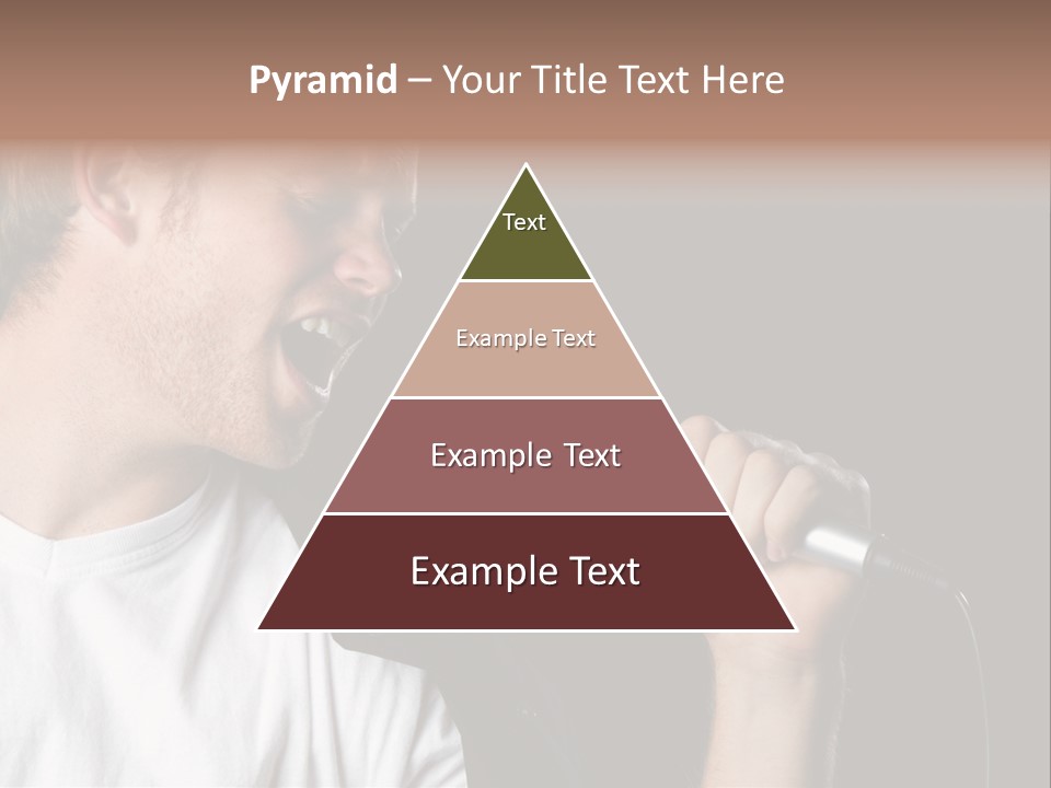 Face Teen Black PowerPoint Template