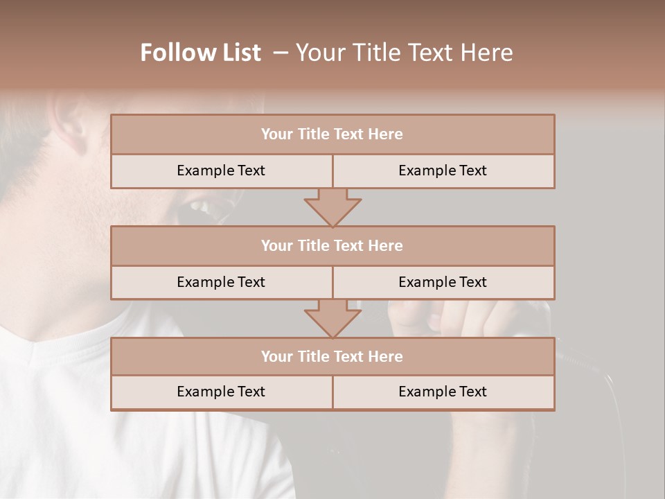 Face Teen Black PowerPoint Template