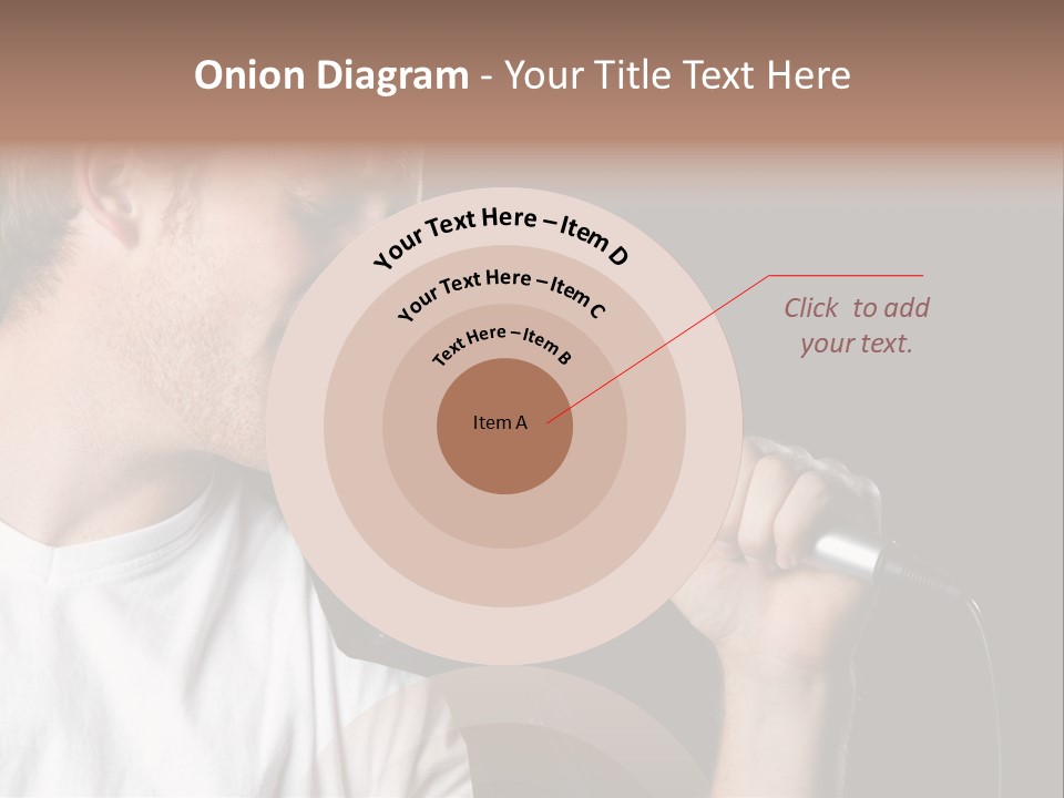 Face Teen Black PowerPoint Template