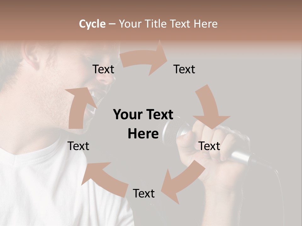 Face Teen Black PowerPoint Template