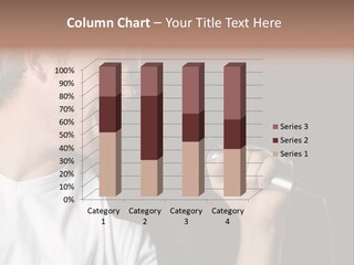 Face Teen Black PowerPoint Template