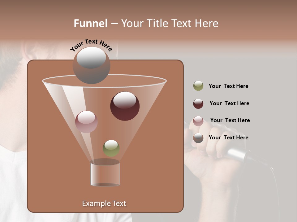 Face Teen Black PowerPoint Template