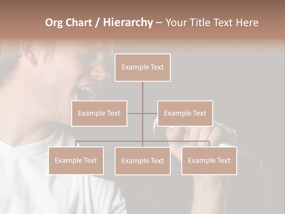 Face Teen Black PowerPoint Template