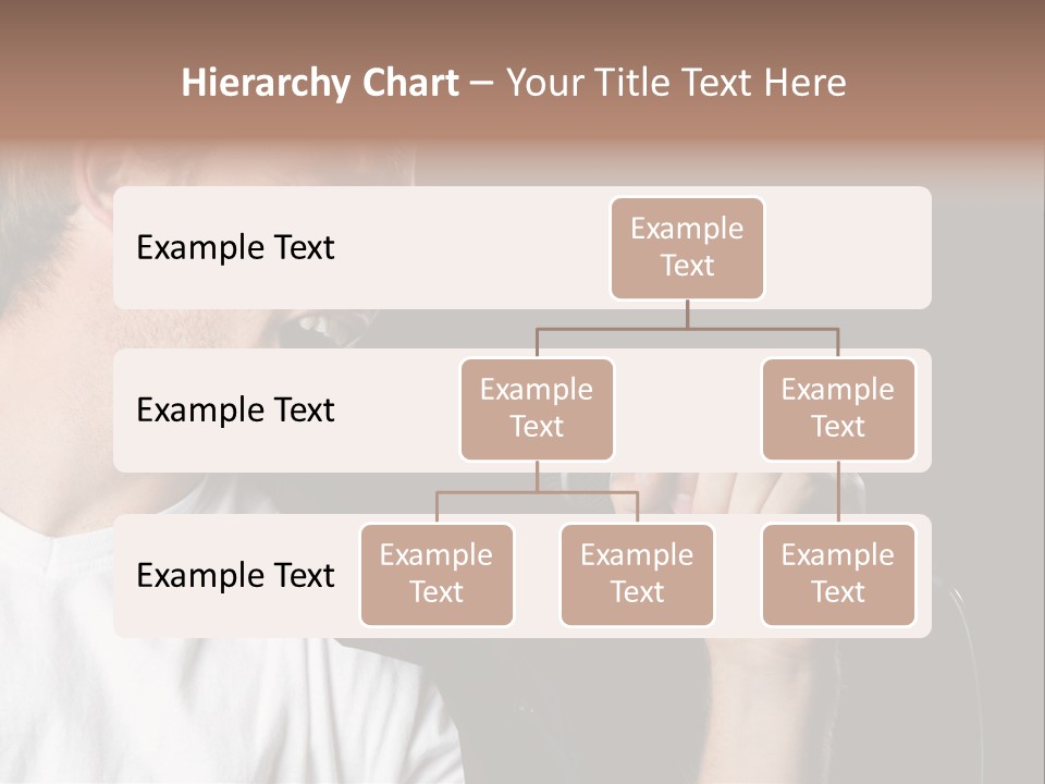 Face Teen Black PowerPoint Template