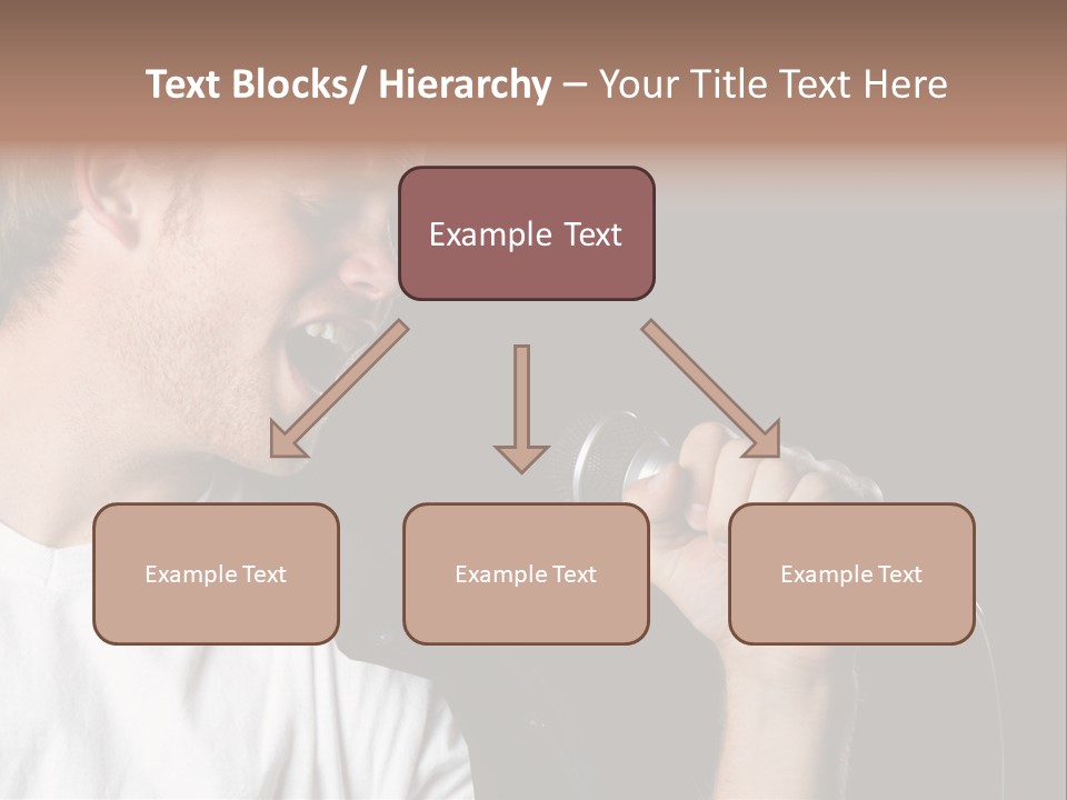 Face Teen Black PowerPoint Template