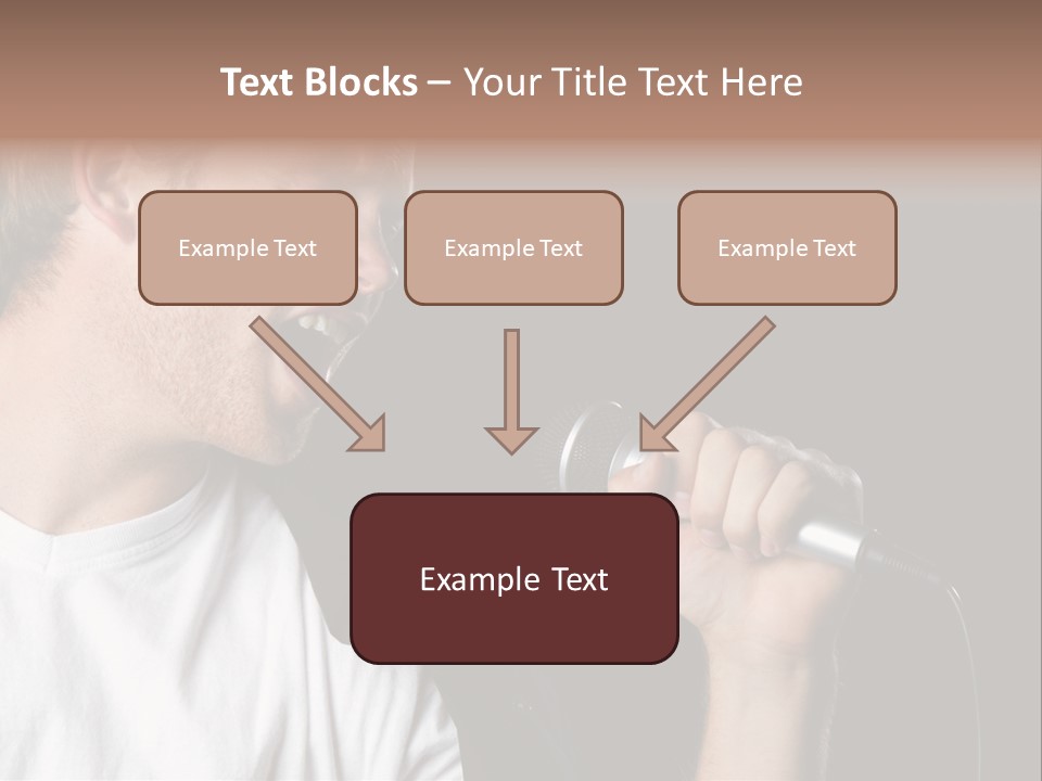 Face Teen Black PowerPoint Template