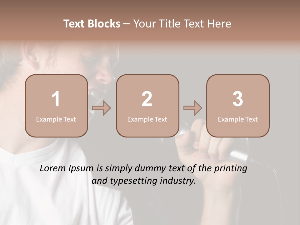 Face Teen Black PowerPoint Template