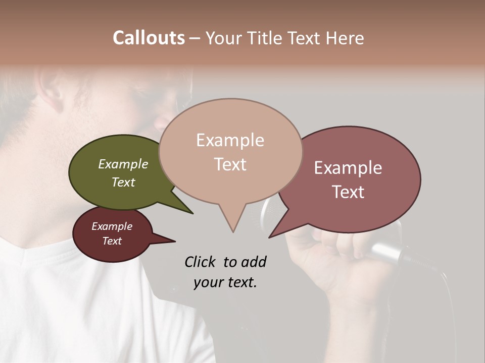 Face Teen Black PowerPoint Template