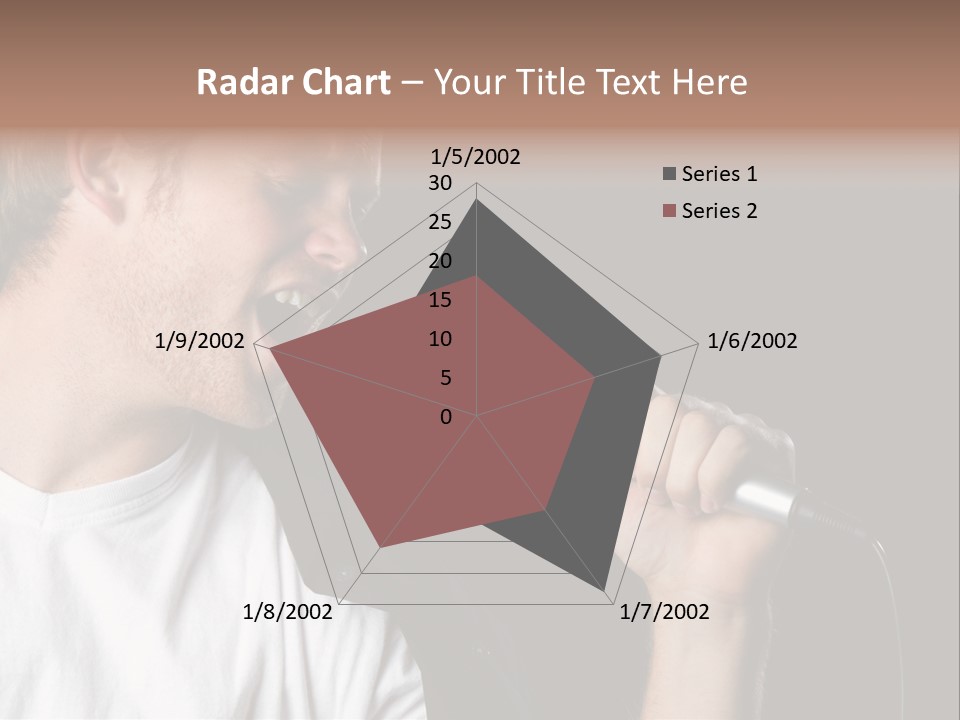 Face Teen Black PowerPoint Template