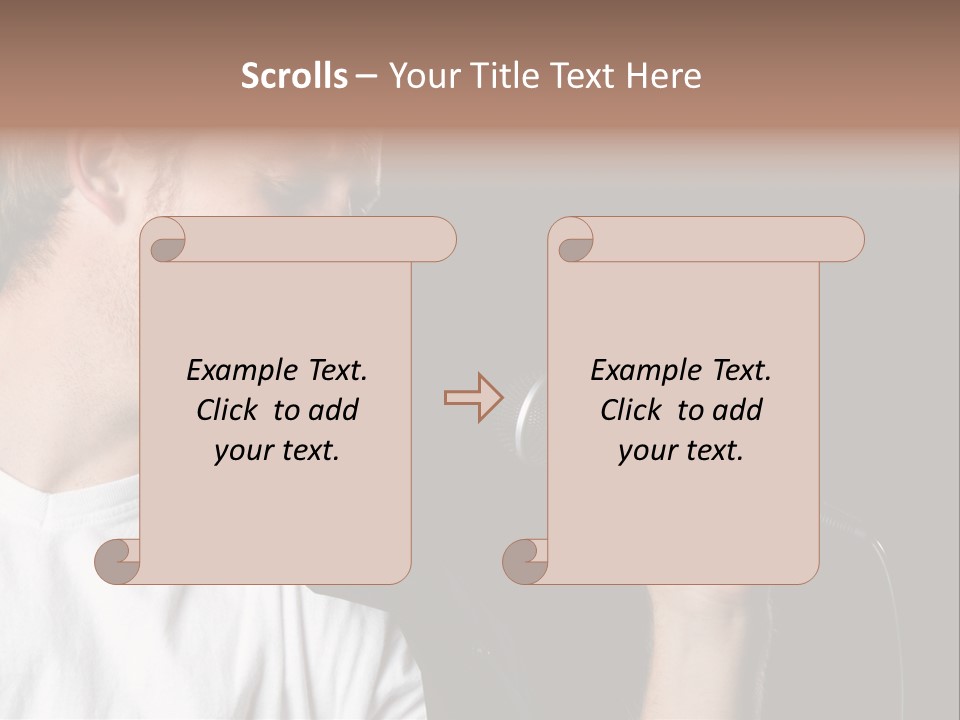 Face Teen Black PowerPoint Template