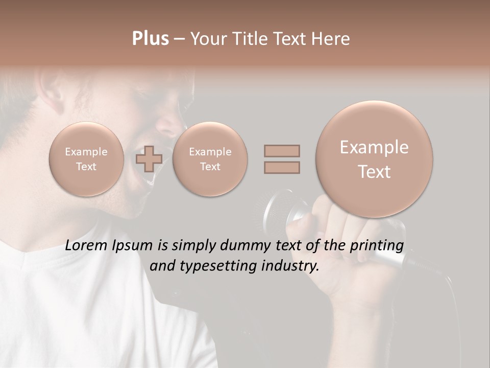 Face Teen Black PowerPoint Template