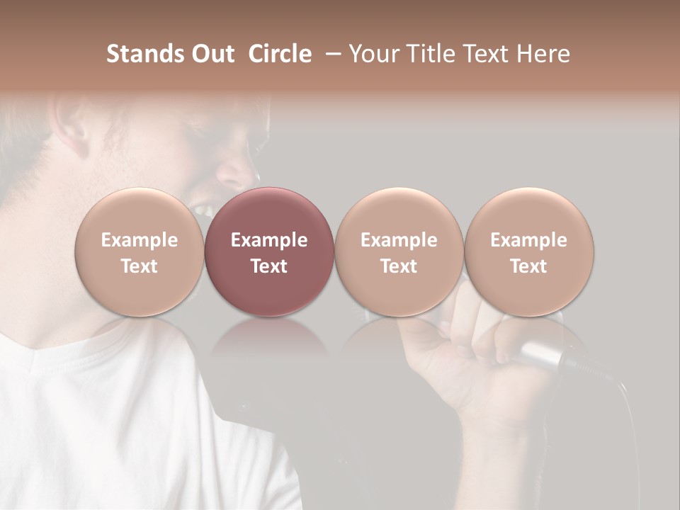 Face Teen Black PowerPoint Template