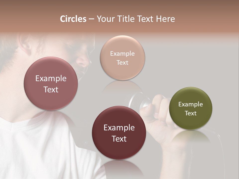 Face Teen Black PowerPoint Template