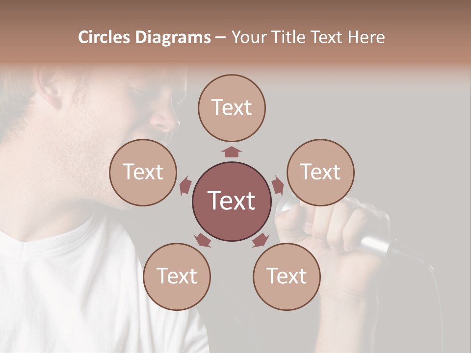 Face Teen Black PowerPoint Template