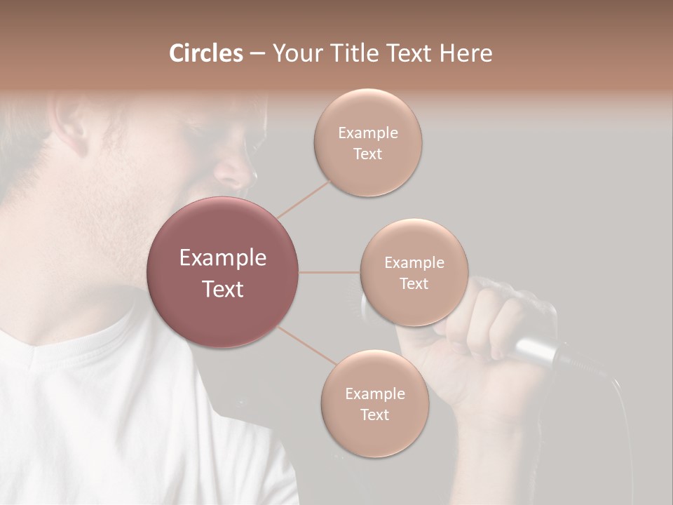 Face Teen Black PowerPoint Template